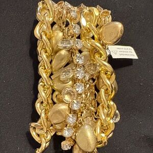 Mixit Gold Women's Bracelet with Crystal Accents